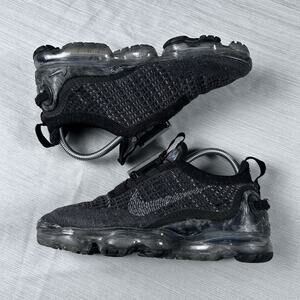 Nike Air VaporMax Flyknit 2020 Fk Womens Size 7.5 Black Running Shoes CJ6741-003